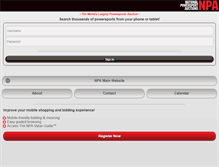 Tablet Screenshot of npauctions.com